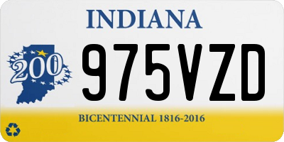 IN license plate 975VZD