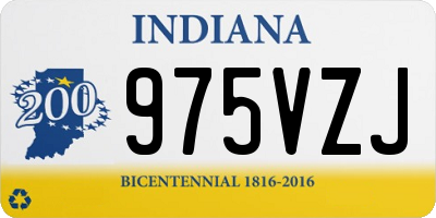 IN license plate 975VZJ