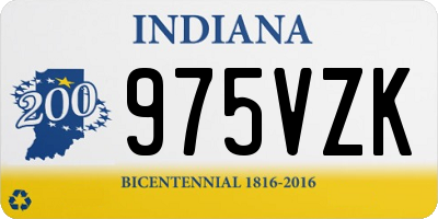 IN license plate 975VZK