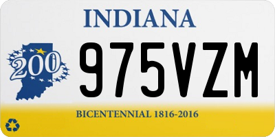 IN license plate 975VZM