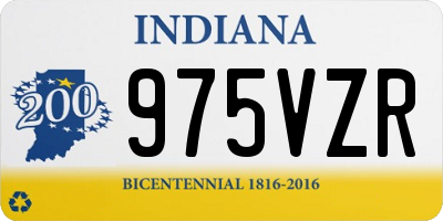 IN license plate 975VZR
