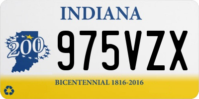 IN license plate 975VZX