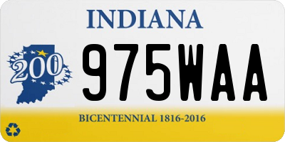 IN license plate 975WAA