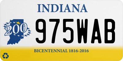 IN license plate 975WAB
