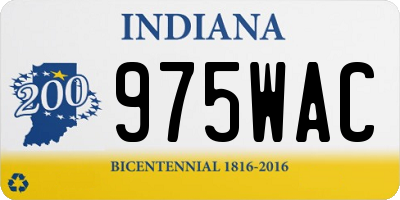 IN license plate 975WAC
