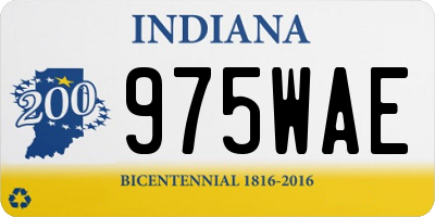 IN license plate 975WAE