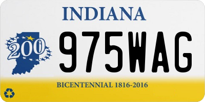 IN license plate 975WAG