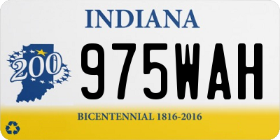 IN license plate 975WAH