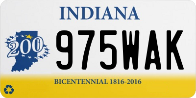IN license plate 975WAK
