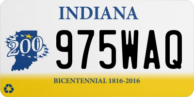 IN license plate 975WAQ
