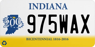 IN license plate 975WAX