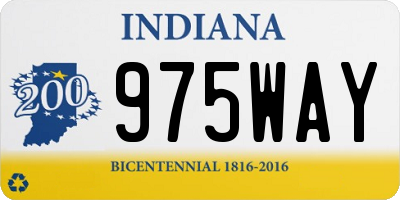 IN license plate 975WAY