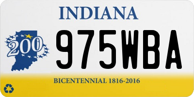 IN license plate 975WBA