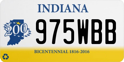 IN license plate 975WBB