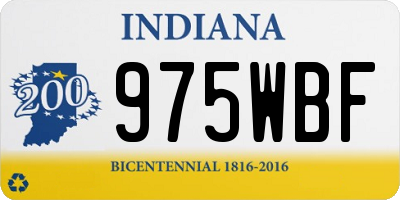 IN license plate 975WBF