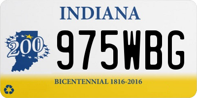 IN license plate 975WBG