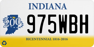 IN license plate 975WBH