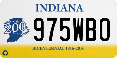 IN license plate 975WBO