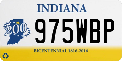 IN license plate 975WBP