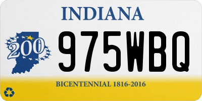 IN license plate 975WBQ