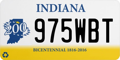 IN license plate 975WBT