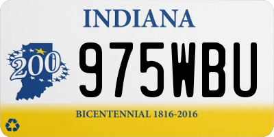 IN license plate 975WBU
