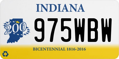 IN license plate 975WBW