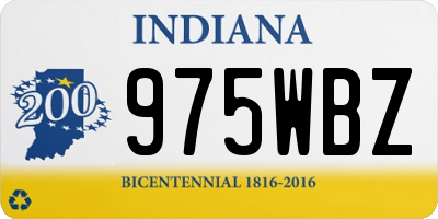 IN license plate 975WBZ