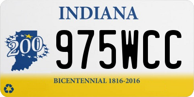 IN license plate 975WCC