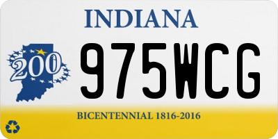 IN license plate 975WCG
