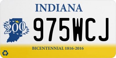 IN license plate 975WCJ