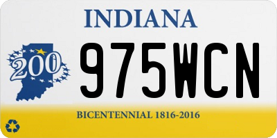IN license plate 975WCN