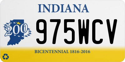 IN license plate 975WCV