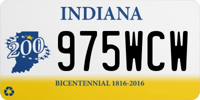 IN license plate 975WCW