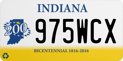 IN license plate 975WCX