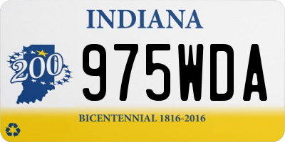 IN license plate 975WDA