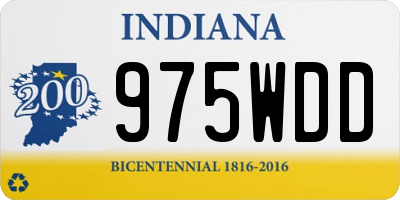 IN license plate 975WDD