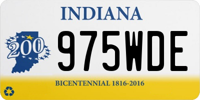 IN license plate 975WDE