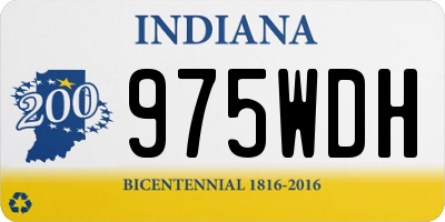 IN license plate 975WDH