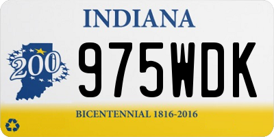 IN license plate 975WDK