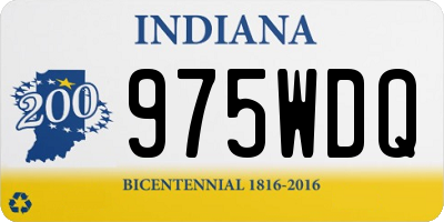 IN license plate 975WDQ
