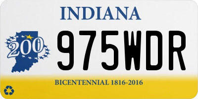 IN license plate 975WDR