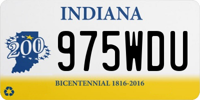 IN license plate 975WDU