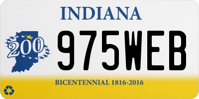 IN license plate 975WEB