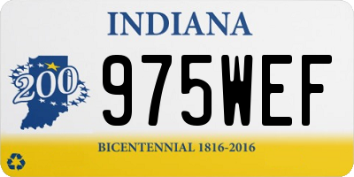 IN license plate 975WEF