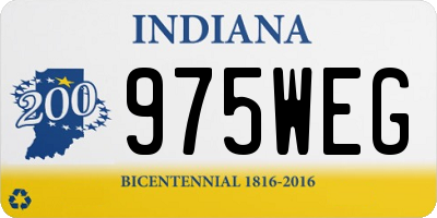 IN license plate 975WEG