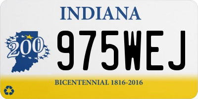 IN license plate 975WEJ