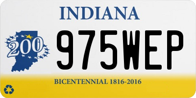 IN license plate 975WEP