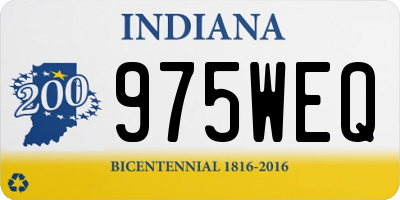 IN license plate 975WEQ