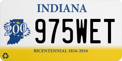 IN license plate 975WET